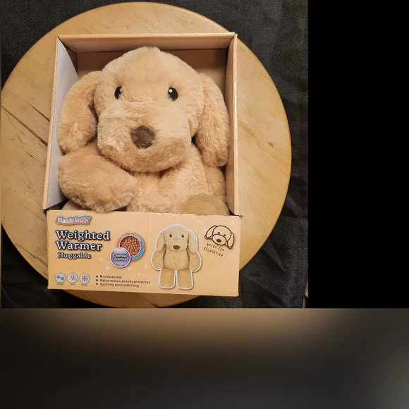 HealthTouch Puppy Dog Weighted Warmer Huggable Anxiety And Stress Reliever - Picture 1 of 5